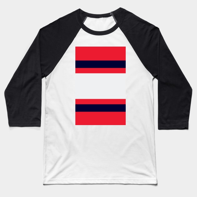 Arsenal Varsity Retro Red, White & Navy Home Baseball T-Shirt by Culture-Factory